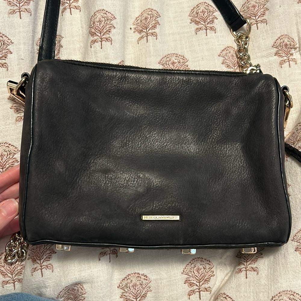 Rebecca Minkoff suede black crossbody. Used